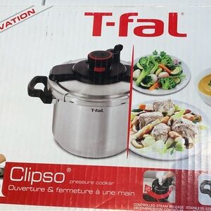 T-fal Clipso Stainless Steel Pressure Cooker - 6.3 Qt / 6L